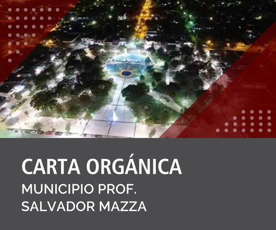 Carta Orgánica de Profesor Salvador Mazza